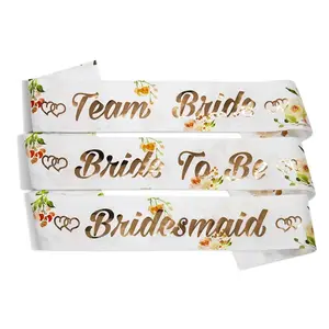 Ychon Wedding Satin Sashes Bachelorette Party Bride to be Sashes for Bridal Bridesmaid Favor Supplies of Hen Party
