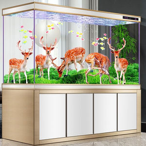 Grote woonkamer <span class=keywords><strong>aquarium</strong></span> met aluminium bodemfilter, ultrahelder glas, huiselijke scheidingswand, goudvisbak, automatisch. - Product Image 5