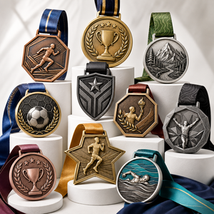 Premium Zinc Alloy Brass Medal Personalized Award For Racing Events Outdoor Activities And Tournament Winners - Product Image 1