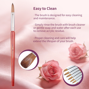 Pincel <span class=keywords><strong>de</strong></span> acrílico Kolinsky 100% <span class=keywords><strong>de</strong></span> marca privada 2026 con mango <span class=keywords><strong>de</strong></span> palisandro, tamaño 6 # 8 # 10 # 12 # 14 # 16 # 18 # Proveedor <span class=keywords><strong>de</strong></span> 20 Pinceles <span class=keywords><strong>de</strong></span> Manicura al por Mayor - Product Image 6