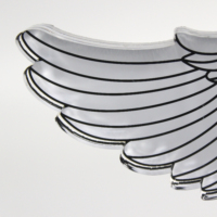 Trophée de récompense en acrylique haut de gamme en forme d'aile avec base noire, plaque de reconnaissance personnalisée avec logo pour les récompenses sportives et professionnelles