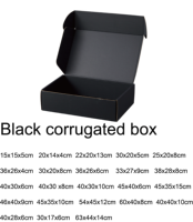 Boîte d'emballage personnalisée avec logo, conception libre, boîtes d'expédition écologique pour produits de beauté naturels, boîte d'expédition en papier noir
