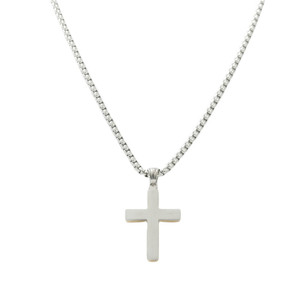 Yunnique – collier avec pendentif croix en acier inoxydable pour hommes, Design géométrique, Style Punk rétro, 120118 - Product Image 2