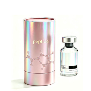 Emballage en tube de papier cosmétique pour peptides, flacon aseptique de 20 ml avec design en feuille d'or, logo personnalisable - Product Image 6