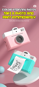 Q8 Çocuklar için MOS Sensörlü ve MicroSD 1200mAh Pilli Anında Baskı Fotoğraf Yazıcılı Anında Dijital Fotoğraf Makinesi-Noel Doğum Günü Hediye Kutusu - Product Image 4