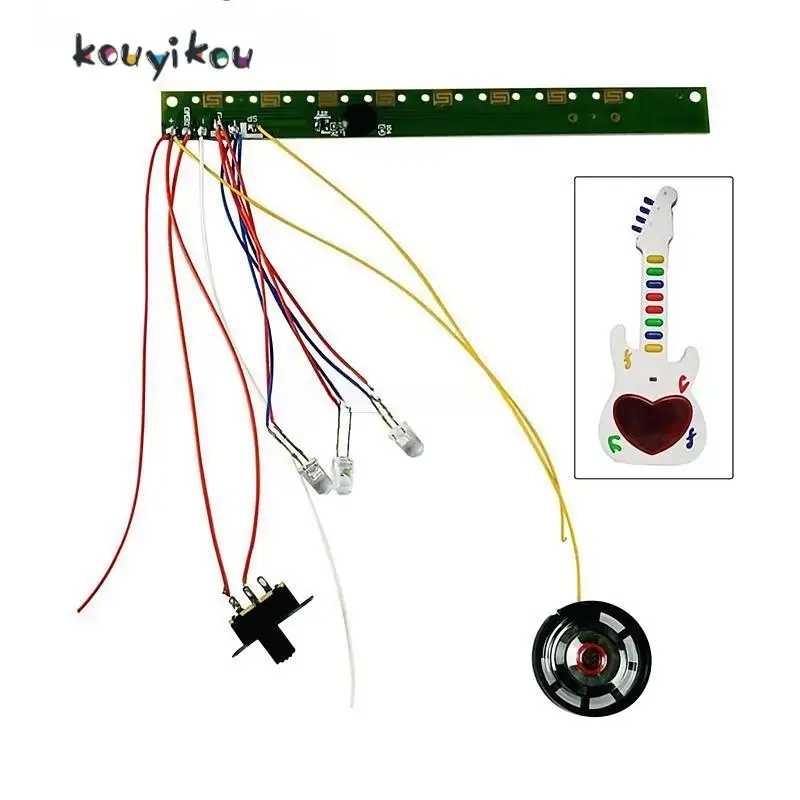 Kik מותאם אישית 8 מפתחות גיטרה PCB מעגל צעצוע pcba עם הוביל אור הרכבה סיני הספק יצרן