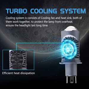 Sanvi Mini H4 52W/pcs Super Bright LED Bulb <b>Plug</b> and Play <b>12V</b> Car Headlight New Mini Headlight Lens - Product Image 5