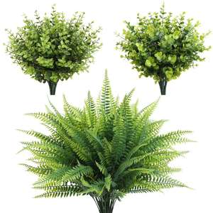 Fougère artificielle réaliste, bouquet de <span class=keywords><strong>fougères</strong></span> vertes pour la décoration de la maison, du jardin, de la table à manger, <span class=keywords><strong>plantes</strong></span> <span class=keywords><strong>sauvages</strong></span> d'intérieur et d'extérieur - Product Image 4