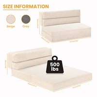 Klappbare Matratze 3-in-1 Konvertierbares Schlafsofa Faltbare Couch-Bett Bodenliege Schlafmatratze für Wohnzimmer