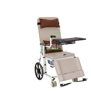 Reclining Transfer Machine Multifunction Toilet <b>Chair</b> For Elderly With Tray And <b>Wheels</b> - Product Image 2