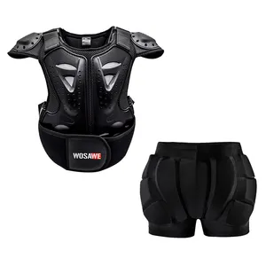 WOSAWE Kids Motorcycles Armor Vest Hip Protector Shorts Child Riding Jacket Chest Protective Gear