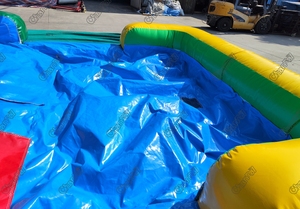 <span class=keywords><strong>Château</strong></span> gonflable aquatique avec toboggan aquatique gonflable, piscine, zones d'escalade et de ramassage, et jeux de sport et d'amusement pour l'extérieur - Product Image 3