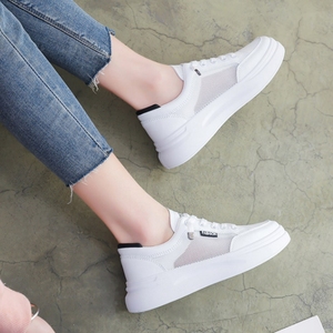 Nouvelles baskets blanches en maille pour femmes, respirantes, fines et décontractées, chaussures en maille polyvalentes - Product Image 2