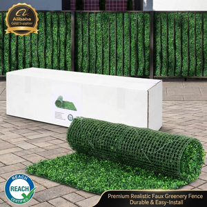 Rollo de Césped de Boj <span class=keywords><strong>Artificial</strong></span> Anti-UV de 100x300cm, Panel de Malla Sintética, Cubierta de Pared con Plantas Verdes para Interior y Exterior - Product Image 1
