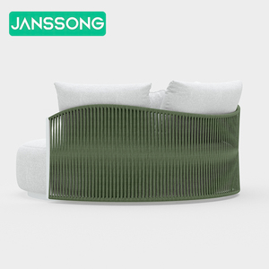 Chaises longues d'extérieur Lit de repos en aluminium Mobilier de patio en métal Chaise longue Lit de repos en corde Mobilier d'extérieur Lit de bronzage Meubles au bord de la piscine - Product Image 6