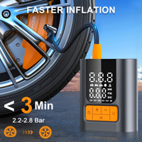 Compresseur d'air portable 12V avec arrêt automatique, affichage numérique et lumière LED pour pneus de voiture, moto, vélo et ballons