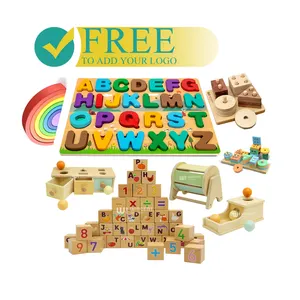 Toddler Educational Toys Montessori Wooden Games Puzzle Alphabet Wooden Educational Toys for Kids 2 Years