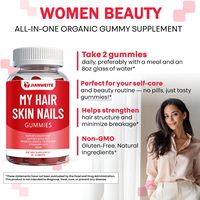 Compléments alimentaires en gommes pour les cheveux OEM, soutiennent les cheveux, la peau et les ongles avec de la biotine et des vitamines