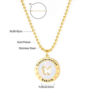 Collar de Moda en Oferta, Collar con Colgante de Ojo Popular, Chapado en Oro de 18k, Joyería de Acero Inoxidable para Unisex - Product Image 2