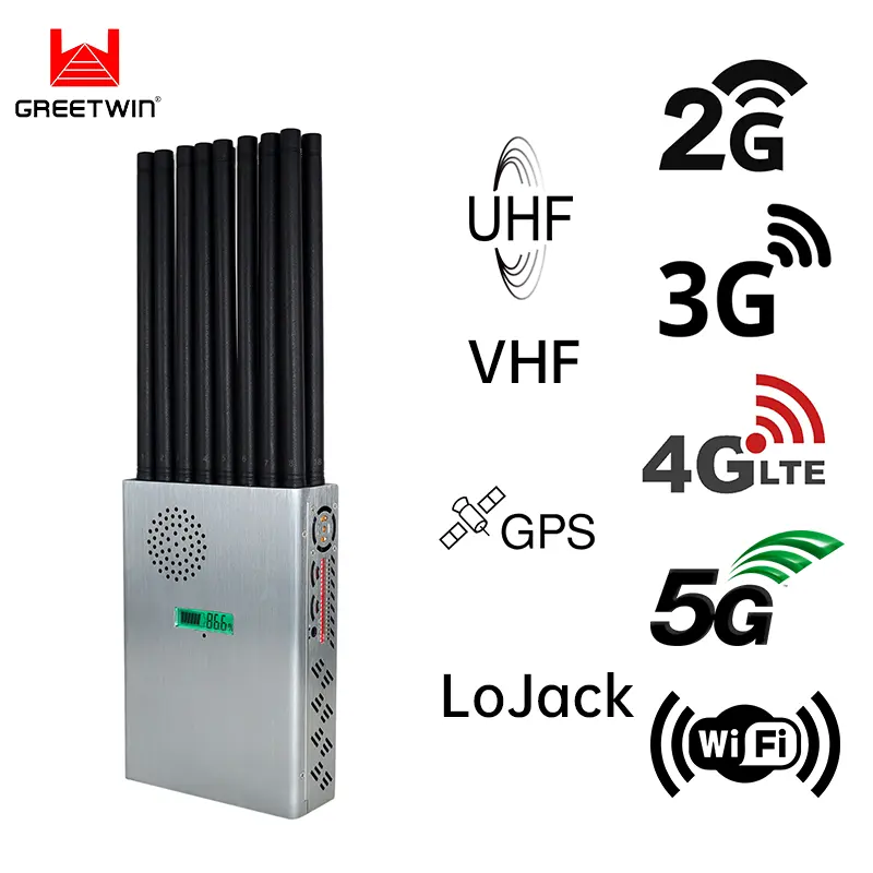 18 Channels Handheld GSM CDMA LTE 3G 4G 5G WIFI GPS Lojack VHF UHF Signal Detector