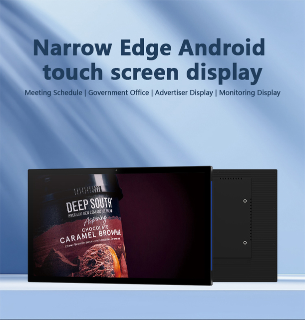 Portworld 15.6" Narrow-Edge IPS Touch Screen RK3576 Android 14 Wall-Mounted Digital Signage Display with LED Light