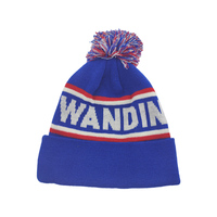 Bonnet de ski unisexe adulte personnalisé en jacquard 100 % acrylique avec logo d'équipe et pompon, broderie 3D, motif dessin animé, écologique