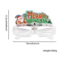 Lunettes de fête à motif de dessin animé Joyeux Noël, accessoire photo mignon pour dîner de Noël et compte à rebours du Nouvel An, vente chaude