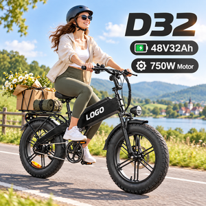 Vélo électrique de livraison D32 48V32Ah, autonomie 128km, pneus anti-crevaison 20x4.0, vente en gros d'usine, E-scooter OEM - Product Image 1
