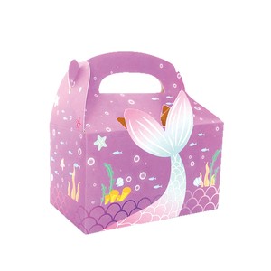 Boîte cadeau en forme de coquille de sirène, cadeau de fête en papier, cadeau de retour pour anniversaire, pour enfants de 2 à 4 ans, style queue de poisson - Product Image 2