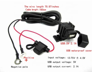 <span class=keywords><strong>Chargeur</strong></span> USB 12V 24V 2.1A, <span class=keywords><strong>adaptateur</strong></span> de prise de courant étanche avec fusible 10A pour <span class=keywords><strong>moto</strong></span>, VTT, bateau, voiture - Product Image 6