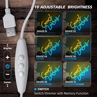 Enseigne néon LED personnalisée « Good Vibes » multicolore à lumière réglable pour la décoration de voitures, entreprises et bâtiments – Étanche IP54