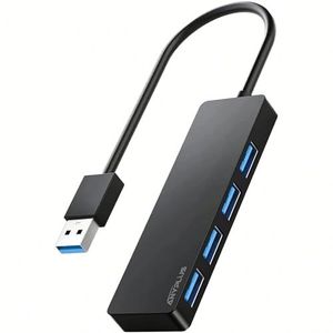 Adaptador Hub USB 3.0 de 4 Puertos, Expansión de Datos Multipuerto Portátil para Computadoras Portátiles y Dispositivos Móviles, Uso de Ethernet - Product Image 1