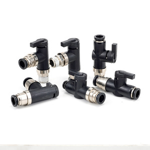 วาล์วลูกบอล Zoni รุ่น BVC BVL ขนาด 1/4 นิ้ว แบบกดเชื่อมต่อ วาล์วสายลมแบบแมนนวล สำหรับระบบลม - Product Image 2