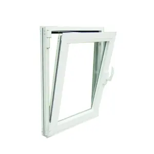 Factory direct sale high quality factory canteen use PVC top and bottom hung windows