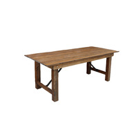 Nouvelle table ronde pliante en bois pour banquets, mariages, événements, location, table d'extérieur