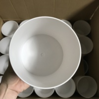 Pots en plastique 12,5 cm, pots à fleurs en mélamine, pots imitation céramique droits