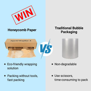 Eco Shockproof Kraft <b>Paper</b> Honeycomb Cushion <b>Roll</b> for Edge Protector Packaging <b>Wrapping</b> - Product Image 4
