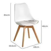 Chaises de salle à manger tulipe en plastique blanc moderne tournant design victorien pour café restaurant appartement parc-vente en gros
