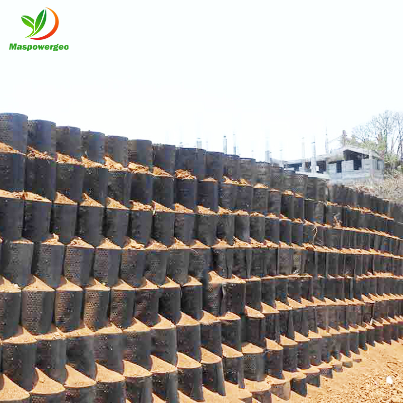 Пластиковая георешетка HDPE для подпорной стены