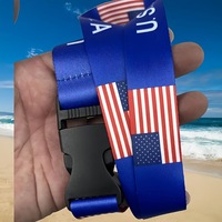Laccetto da collo in stile americano con design della bandiera, ideale per carte d'identità, cellulari e badge aziendali, per uso transfrontaliero.