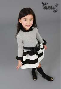 Venta al por Mayor en Línea, Ropa de Verano para Niños, Vestido Informal de Manga Larga con Rayas para Niñas, de Proveedor Chino - Product Image 3