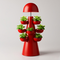 Nouveau Système de Tour Aquaponique Verticale Kit de Culture pour Usage Domestique Lumière LED Intérieure Brevetée Culture Facile Faible Coût Haut Rendement Alimentaire