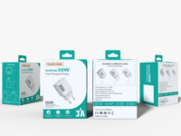 Cargador Justlink PD de 30W GaN con Adaptador USB-A Tipo-C, Enchufe EU/US/UK, Cargador de Pared USB-C con Protección Contra Incendios para iPhone