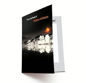 Brochure pliée personnalisée, affiche pliée en 2, impression sur carton pour dépliant promotionnel de produits pour petites entreprises - Product Image 3