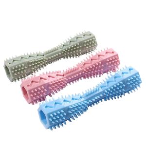 Dayanıklı çevre dostu köpek çiğnemek oyuncak karikatür köpek diş temizleme Pet Molar sopa kemik şeklinde Bite dayanıklı kauçuk Chewer için - Product Image 2