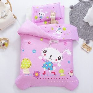 Juego de <span class=keywords><strong>cuna</strong></span> de bebé de algodón con estampado de pato bonito personalizado, ropa de cama, juego de edredón - Product Image 4