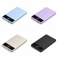 Batterie externe magnétique ultra-fine sans fil 4800mAh PD 22.5W à charge rapide avec écran LCD numérique, batterie Li-polymère, chargeur de téléphone