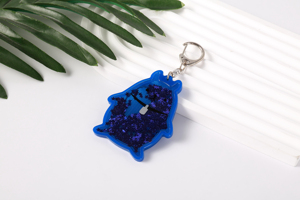 Acrylic <span class=keywords><strong>Keychain</strong></span> nổi phim hoạt hình mini đầu hình dạng cát lún <span class=keywords><strong>Keychain</strong></span> thời trang - Product Image 4