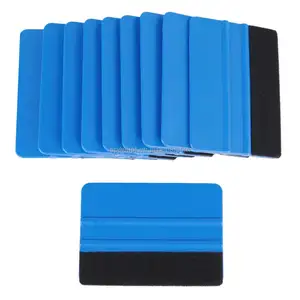 10*7.4 Cm Zacht Plastic Schraper Rubber Blauw Zuigmond Vilten Edge Auto Tint Film Vinyl Wrapping Installeren Gereedschap