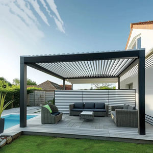Gazebo <span class=keywords><strong>da</strong></span> Esterno Resistente, Padiglione, Pergola, Tenda <span class=keywords><strong>da</strong></span> Giardino, Riparo in Alluminio Antivento per Eventi Commerciali e Giardini Domestici - Product Image 1